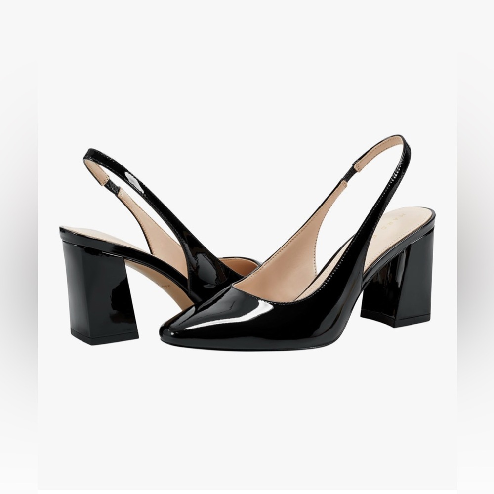 NWOT Marc Fisher - Black Patent Slingback Heels